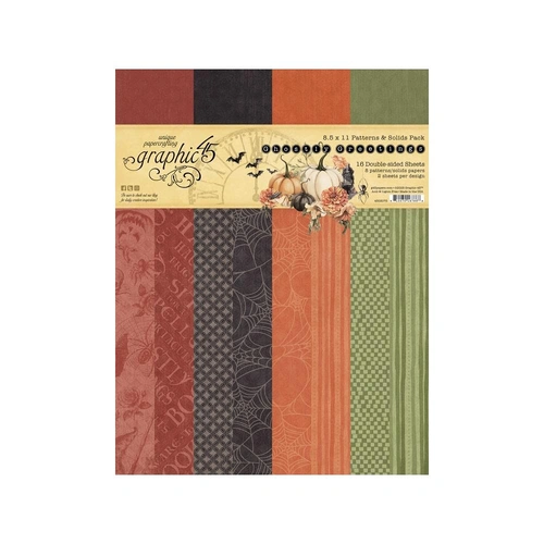 Graphic 45 Ghostly Greetings - 8.5x11" Patterns & Solids Collection Pack