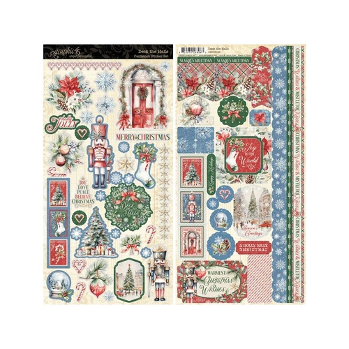 Graphic 45 Deck the Halls - Cardstock Sticker Set