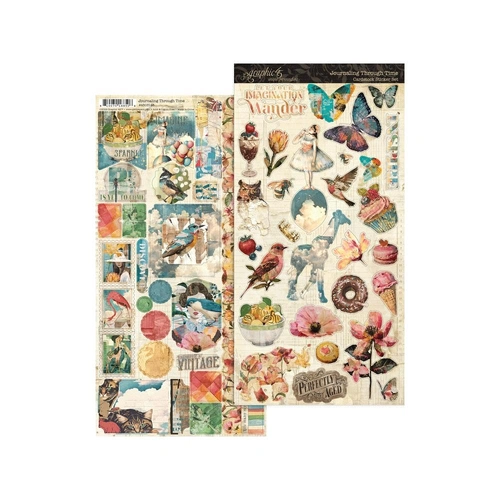 Graphic 45 Journaling Through Time - Cardstock Sticker Set