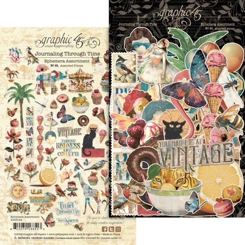 Graphic 45 Journaling Through Time - Ephemera Assortment