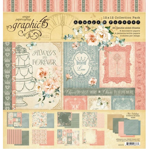 Graphic 45 Always & Forever - 12x12" Collection Pack