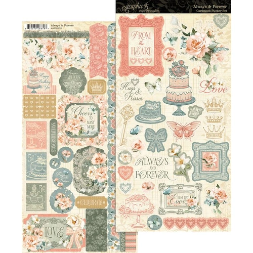 Graphic 45 Always & Forever - Cardstock Sticker Sheet