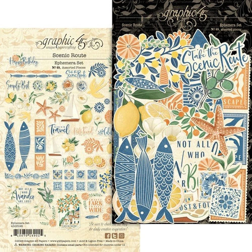 Graphic 45 Scenic Route - Ephemera Set