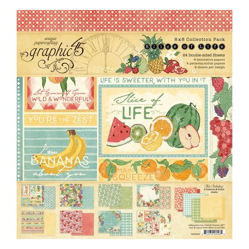 Graphic 45 Slice of Life - 8x8" Collection Pack