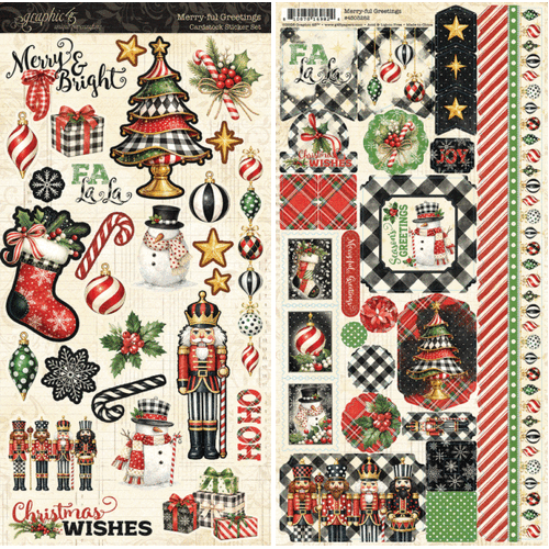 Graphic 45 Merry-ful Greetings - Sticker Set