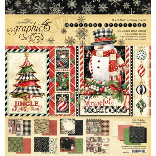 Graphic 45 Merry-ful Greetings - 8x8" Collection Pack