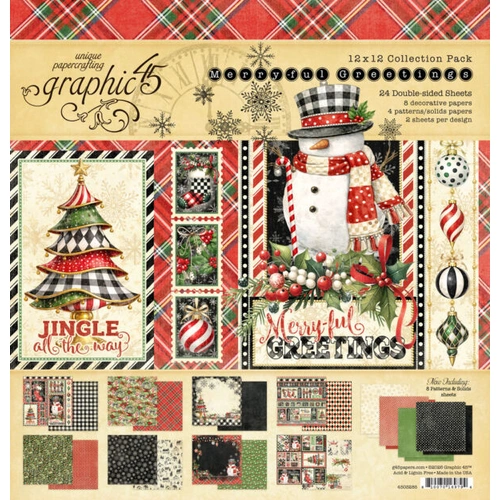Graphic 45 Merry-ful Greetings - 12x12" Collection Pack