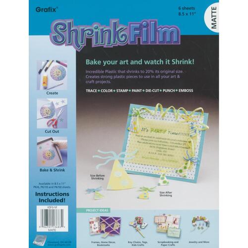 Grafix Matte Shrink Film 6pk