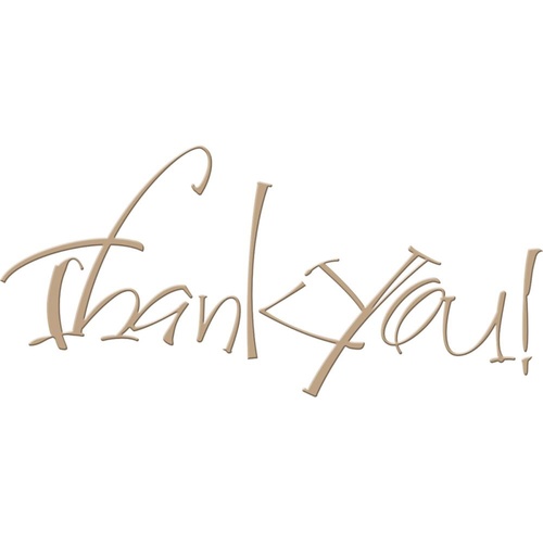 Spellbinders Glimmer Impression Hotfoil Plate Thank You