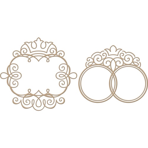 Spellbinders Glimmer Impression Hotfoil Plate Monogram Medallions