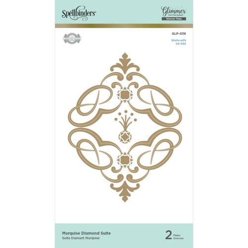 Spellbinders Glimmer Hot Foil Plate Marquise Diamond Suite