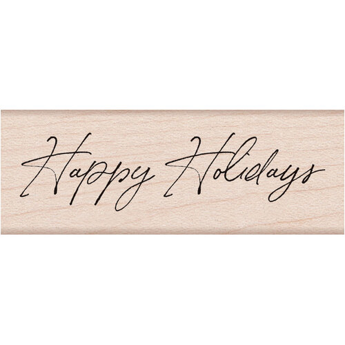 Hero Arts Handwritten Happy Holidays Stamp