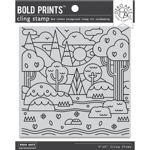 Hero Arts Forest Shapes Bold Prints Stamp