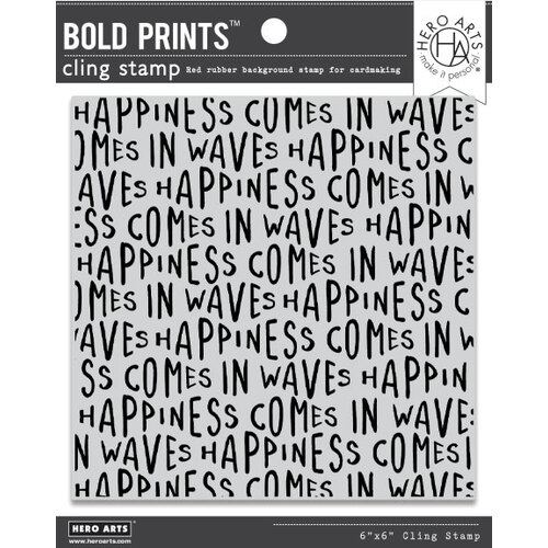 Hero Arts Happiness Waves Bold Prints Stamp