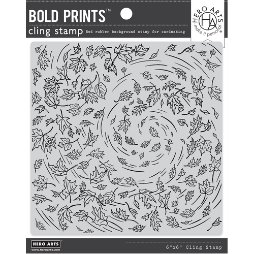 Hero Arts Leaves in the Wind Bold Prints Stamp
