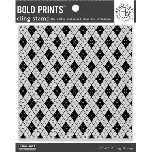 Hero Arts Argyle Pattern Bold Prints Stamp