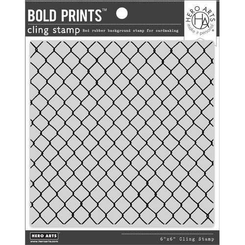 Hero Arts Chain Linked Fence Bold Prints Stamp