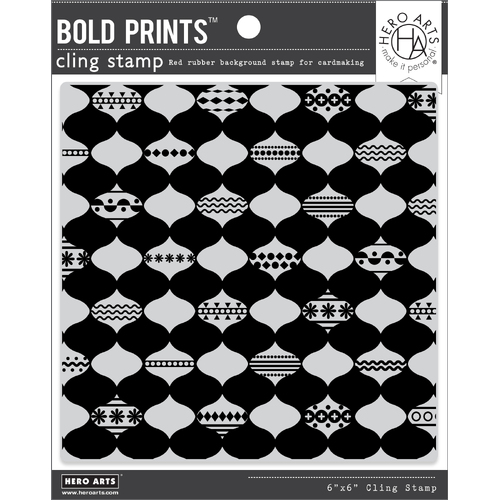 Hero Arts Ornaments Grid Bold Prints Stamp