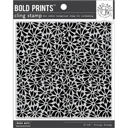 Hero Arts Heart-Shaped Daisies Bold Prints Stamp