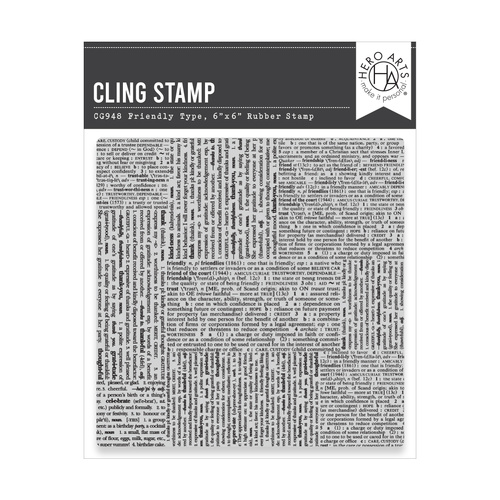 Hero Arts Friendly Type Cling Stamp from the You've Got a Friend Collection