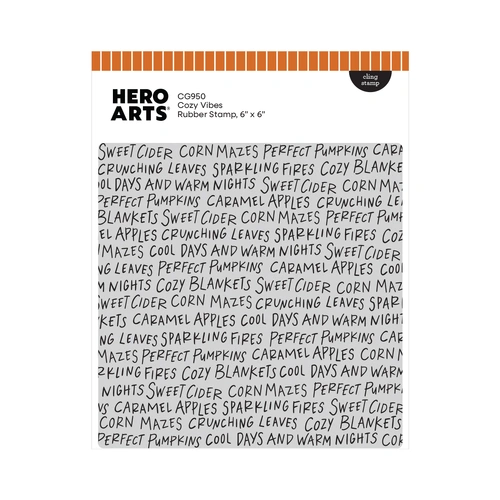 Hero Arts Cozy Vibes Cling Stamp from the Cozy Season Collection