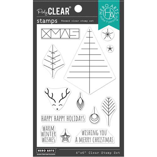 Hero Arts Graphic Lines Holiday Stamp