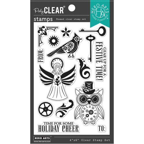 Hero Arts Steampunk Holiday Stamp