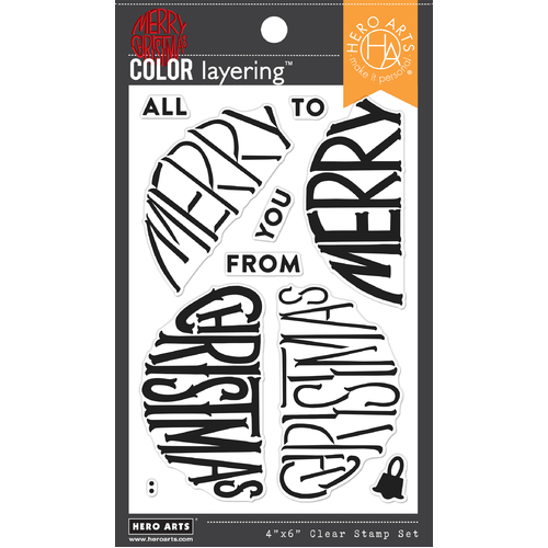 Hero Arts Color Layering Merry Christmas Stamp