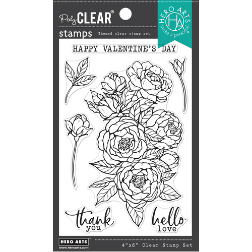 Hero Arts Peonies Bunch Stamp