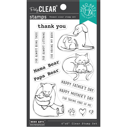 Hero Arts Mother and Father Animals Stamp