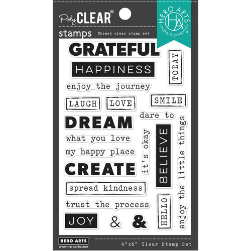 Hero Arts Art Journal Messages Stamp