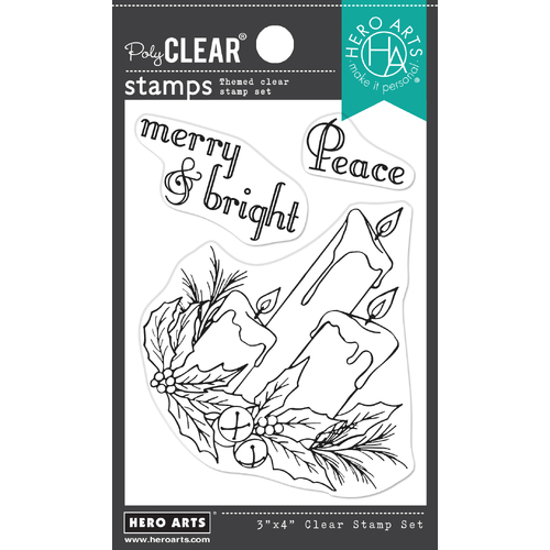 Hero Arts Holiday Candle Arrangement Stamp