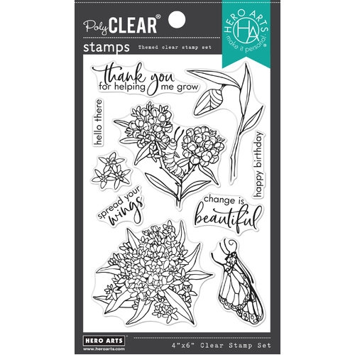 Hero Arts Monarch & Milkweed Stamp