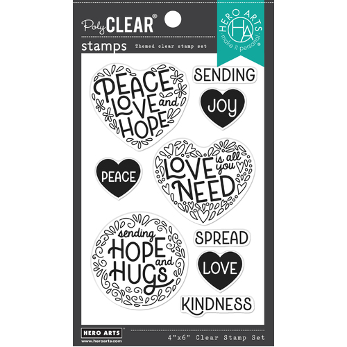 Hero Arts Peace & Love Stamp
