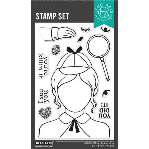 Hero Arts Miss Detective Stamp Set from the Case Closed Collection