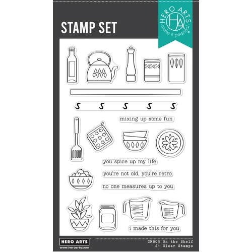 Hero Arts On the Shelf Stamp Set From the Retro Kitchen Collection