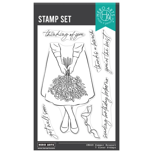 Hero Arts Summer Blooms Clear Stamps from the Seaside Blooms Collection