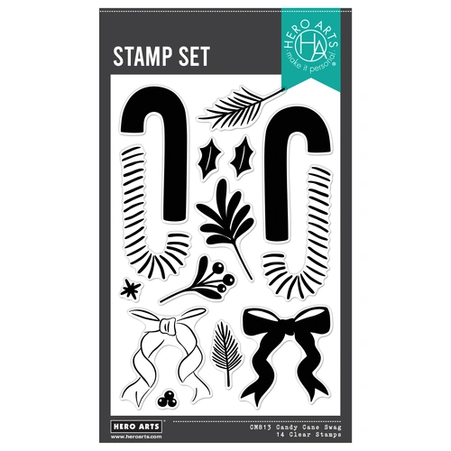Hero Arts Candy Cane Swag Clear Stamps from the Candy Cane Season Collection