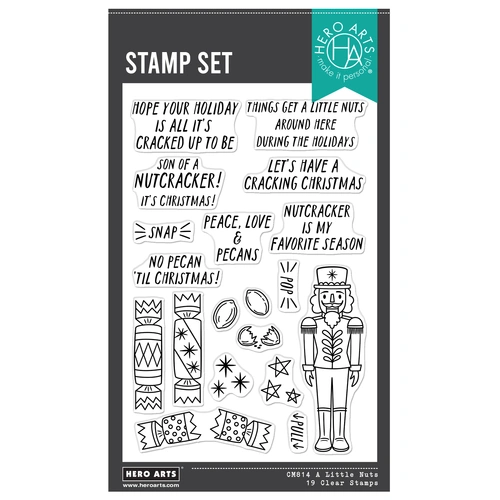 Hero Arts A Little Nuts Clear Stamp Set from the Crackin' Christmas Collection