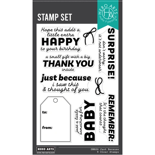 Hero Arts Just Because Clear Stamp Set from the Best Gift Ever Collection