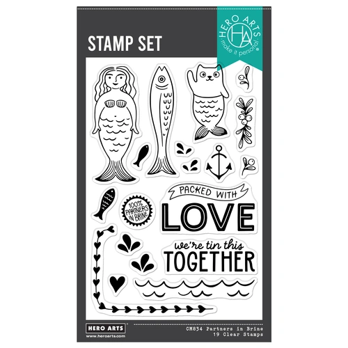 Hero Arts Partners In Brine Clear Stamp Set from the Packed with Love Collection