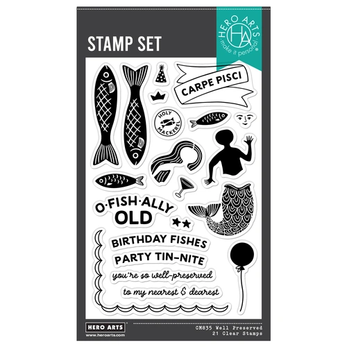 Hero Arts Well Preserved Clear Stamp Set from the Packed with Love Collection