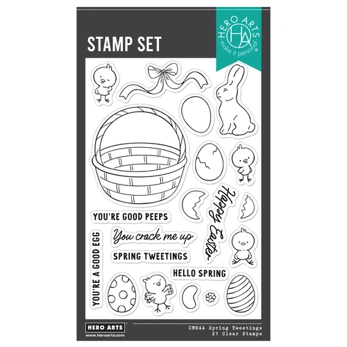 Hero Arts Spring Tweetings Clear Stamp Set From the Eggstra Special Collection