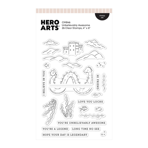 Hero Arts Unbelievably Awesome Clear Stamp Set from the Don't Stop Believing Collection