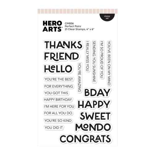 Hero Arts Perfect Pairs Clear Stamp Set from the Fresh Flowers Collection