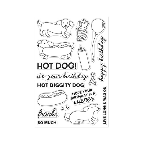 Hero Arts Hot Dog Clear Stamp Set from the Coney Club Collection