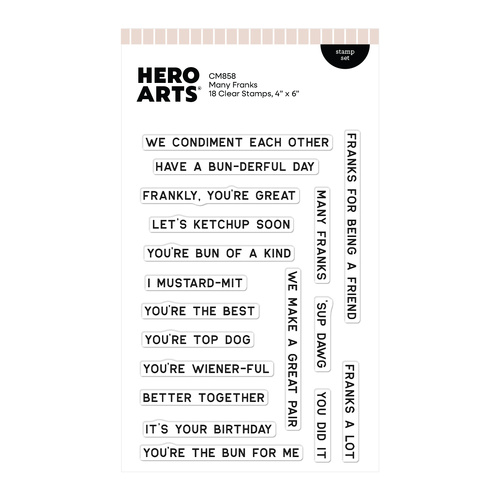 Hero Arts Many Franks Clear Stamp Set from the Coney Club Collection
