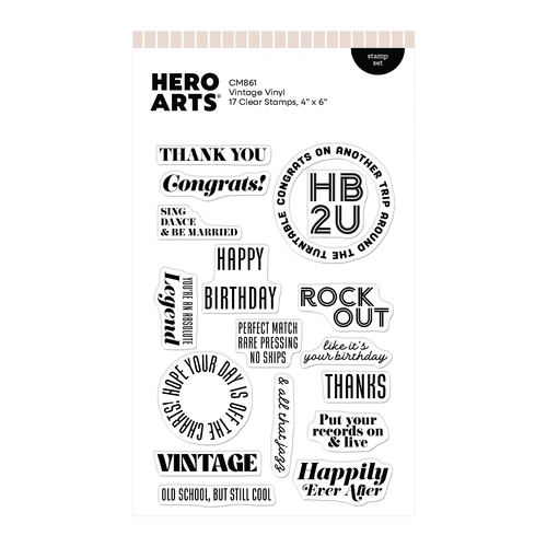 Hero Arts Vintage Vinyl Stamp Set from the Vintage Vinyl Collection