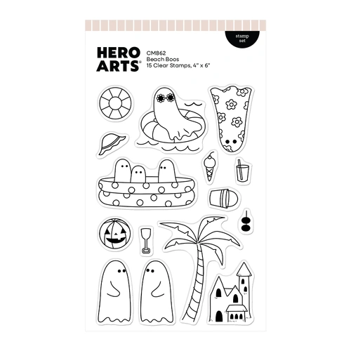 Hero Arts Beach Boos Stamp Set from the Summerween Collection
