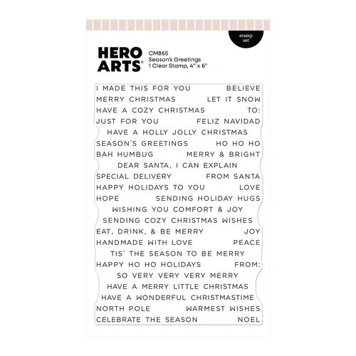 Hero Arts Season's Greetings Stamp Set from the Home for the Holidays Collection
